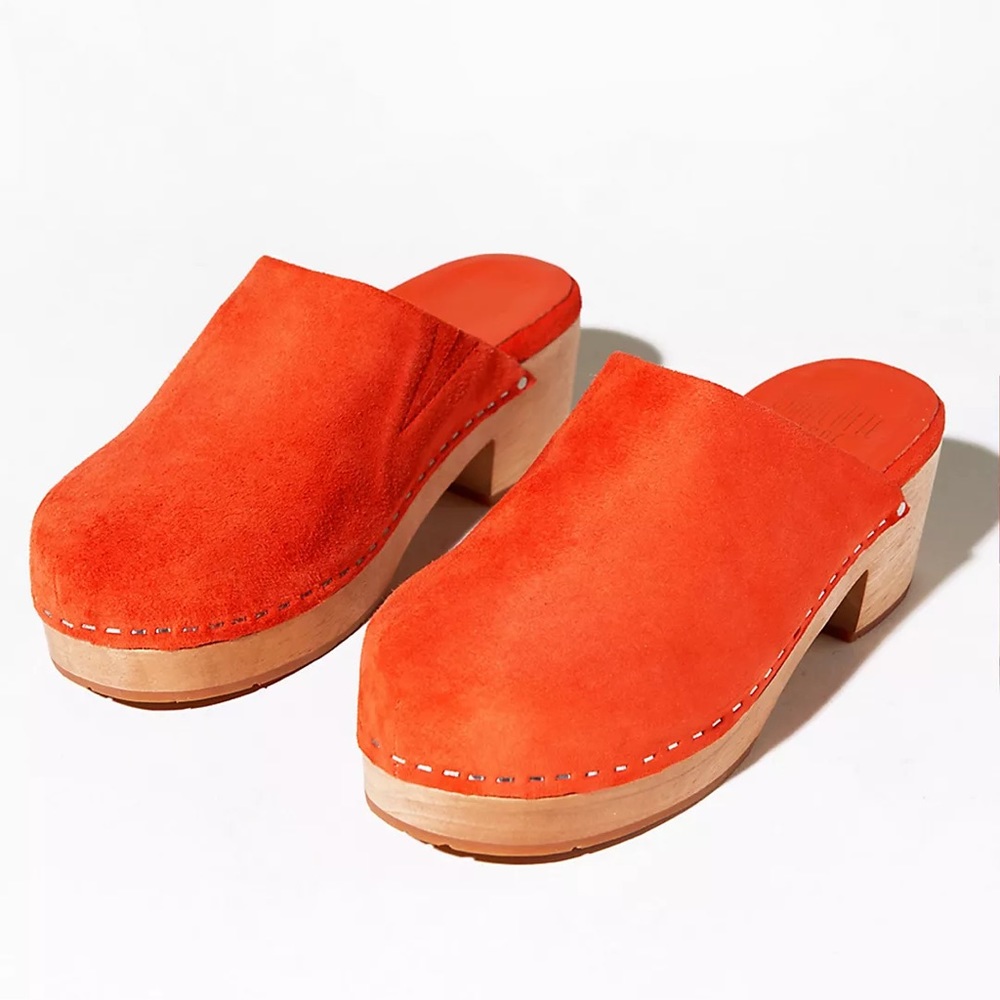 Charlotte Stone Martino Clogs in Curry (redorange) BRAND NEW